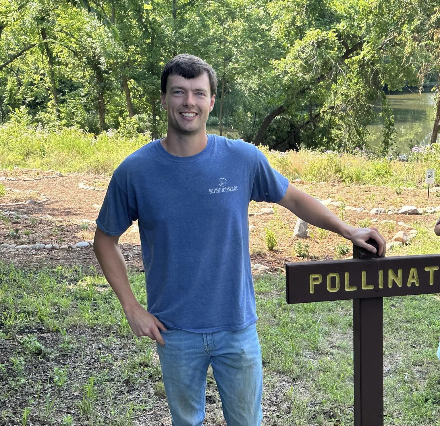 Jacob Belfield, certified horticulturist at Belfield Botanica, specializing in native plant gardening, soil science, and sustainable landscape design